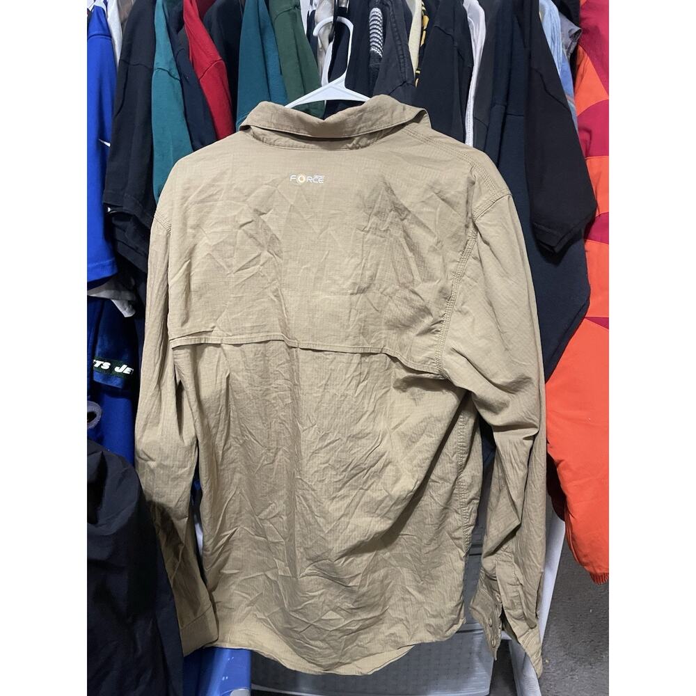 Size Medium-Carhartt Men Force® Mandan tan Shirt - Picture 2 of 4